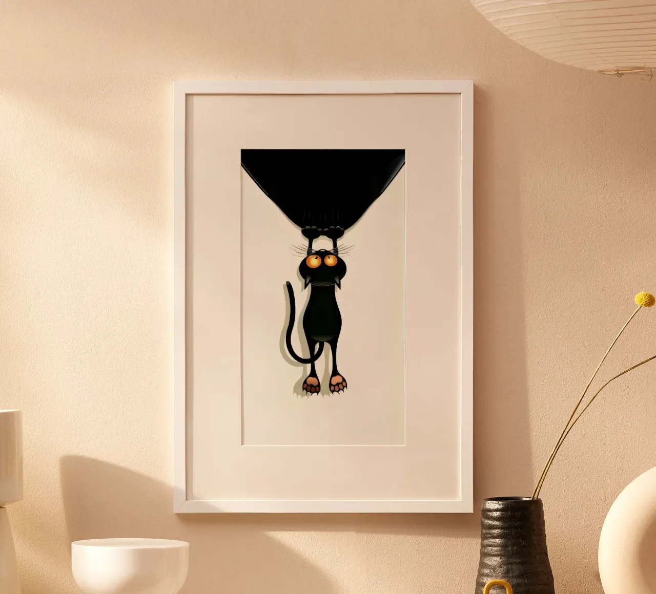 cat hold the black poster con telaio in alluminio da throme