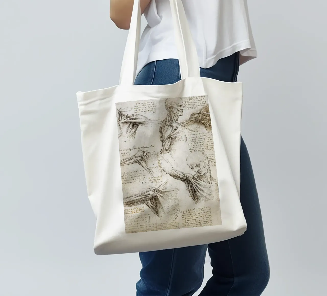 Muscoli e tendini della spalla e dell'arto superiore di Leonar borsa in juta da James McIntosh