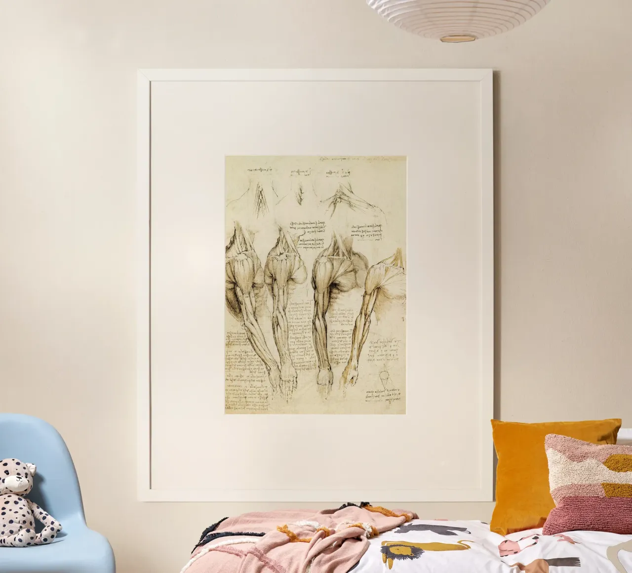 Muscoli della spalla, del braccio e del collo di Leonardo da Vinci poster da James McIntosh