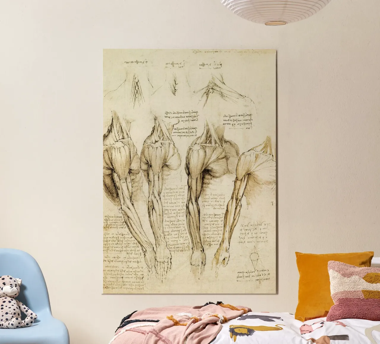 Muscoli della spalla, del braccio e del collo di Leonardo da Vinci poster da James McIntosh