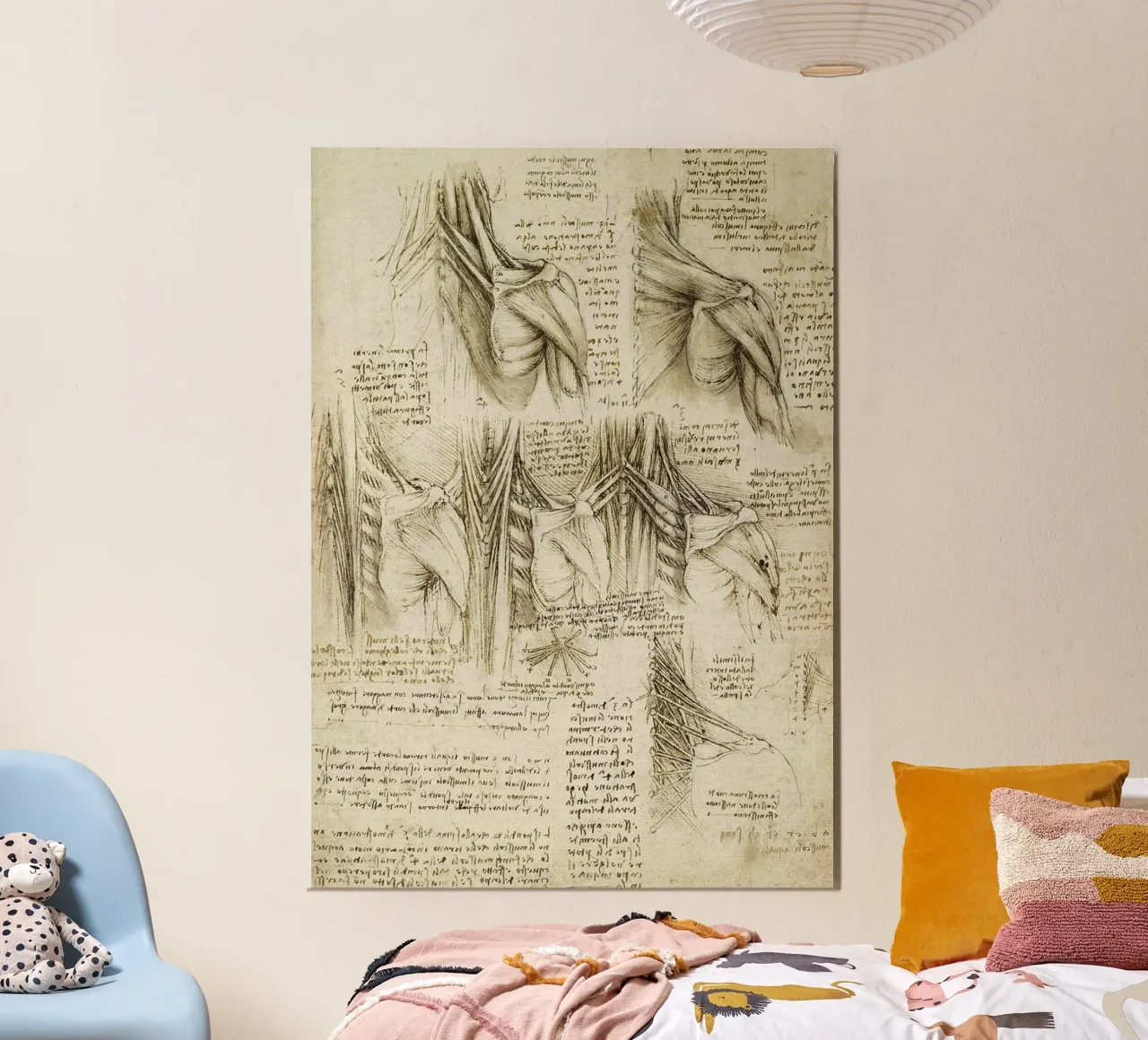 Muscoli della colonna vertebrale di Leonardo da Vinci poster da James McIntosh