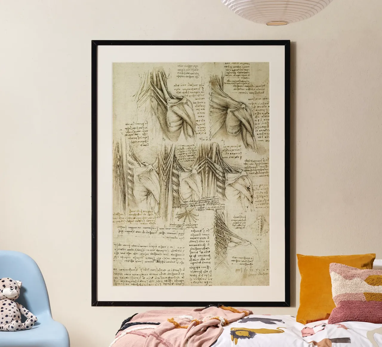 Muscoli della colonna vertebrale di Leonardo da Vinci poster da James McIntosh