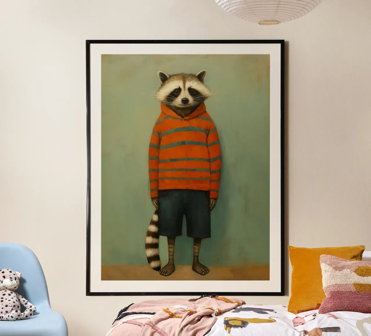 racoon in line shirt poster da chaodays