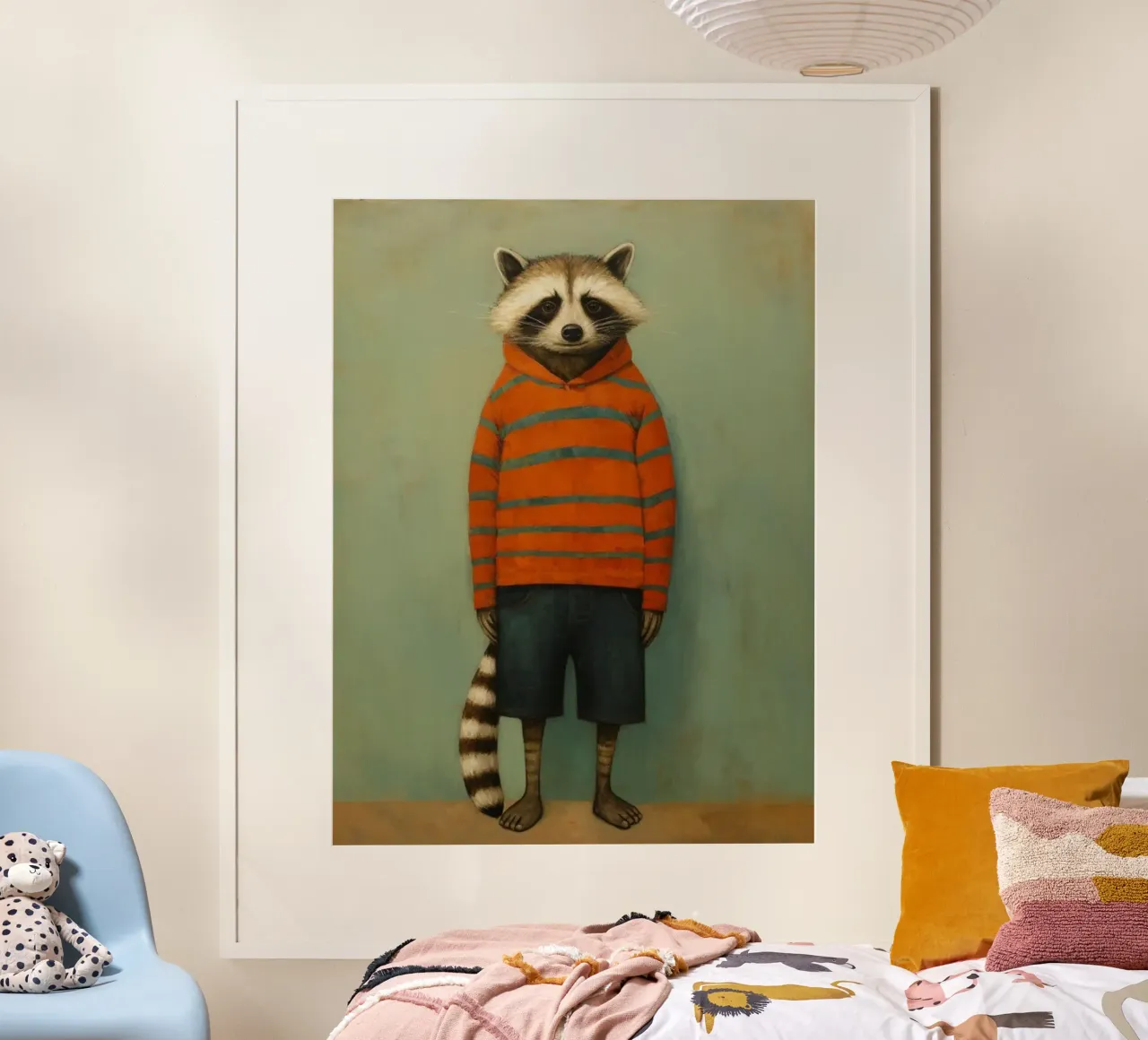 racoon in line shirt poster da chaodays