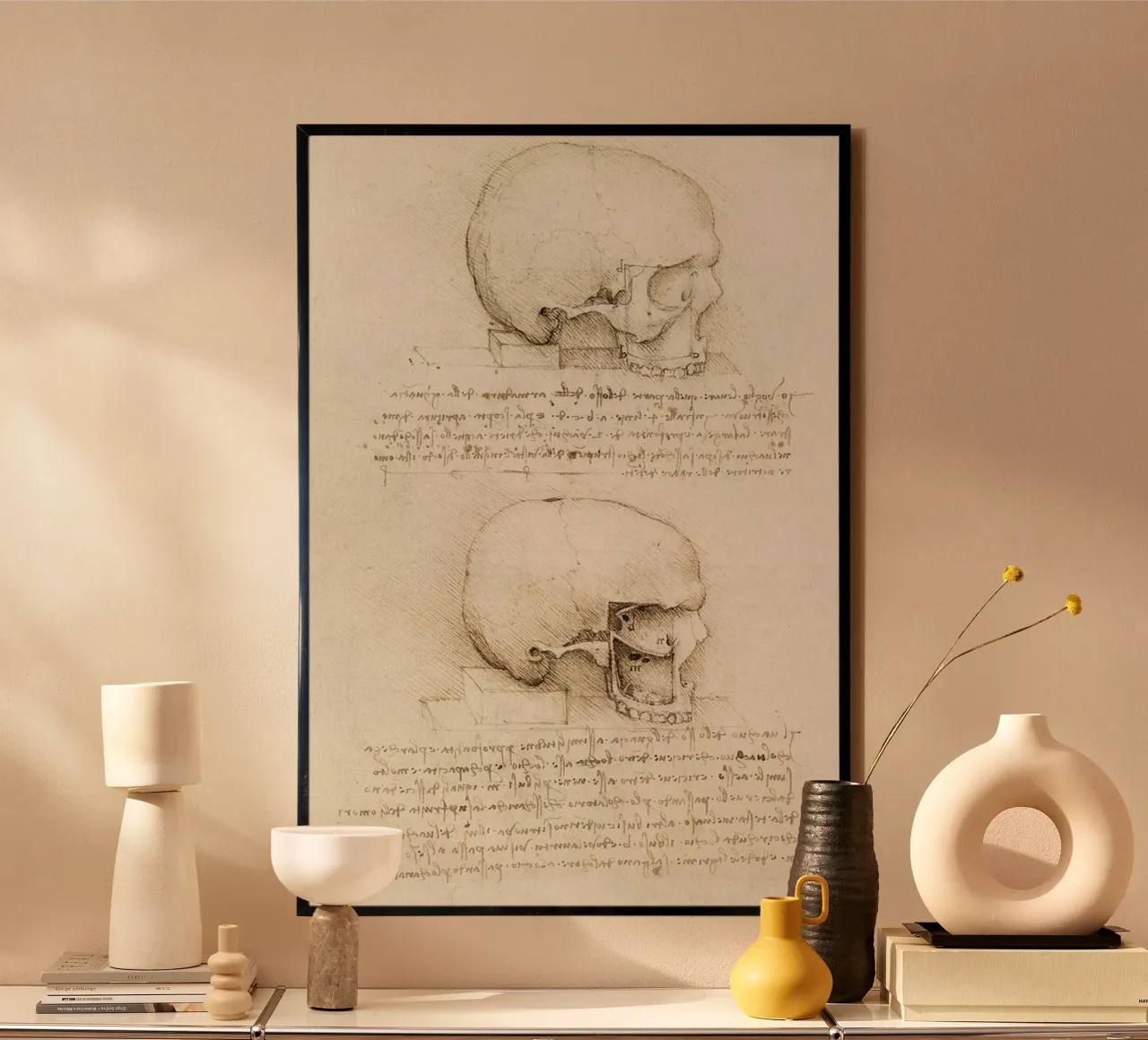 Il teschio di Leonardo da Vinci poster da James McIntosh