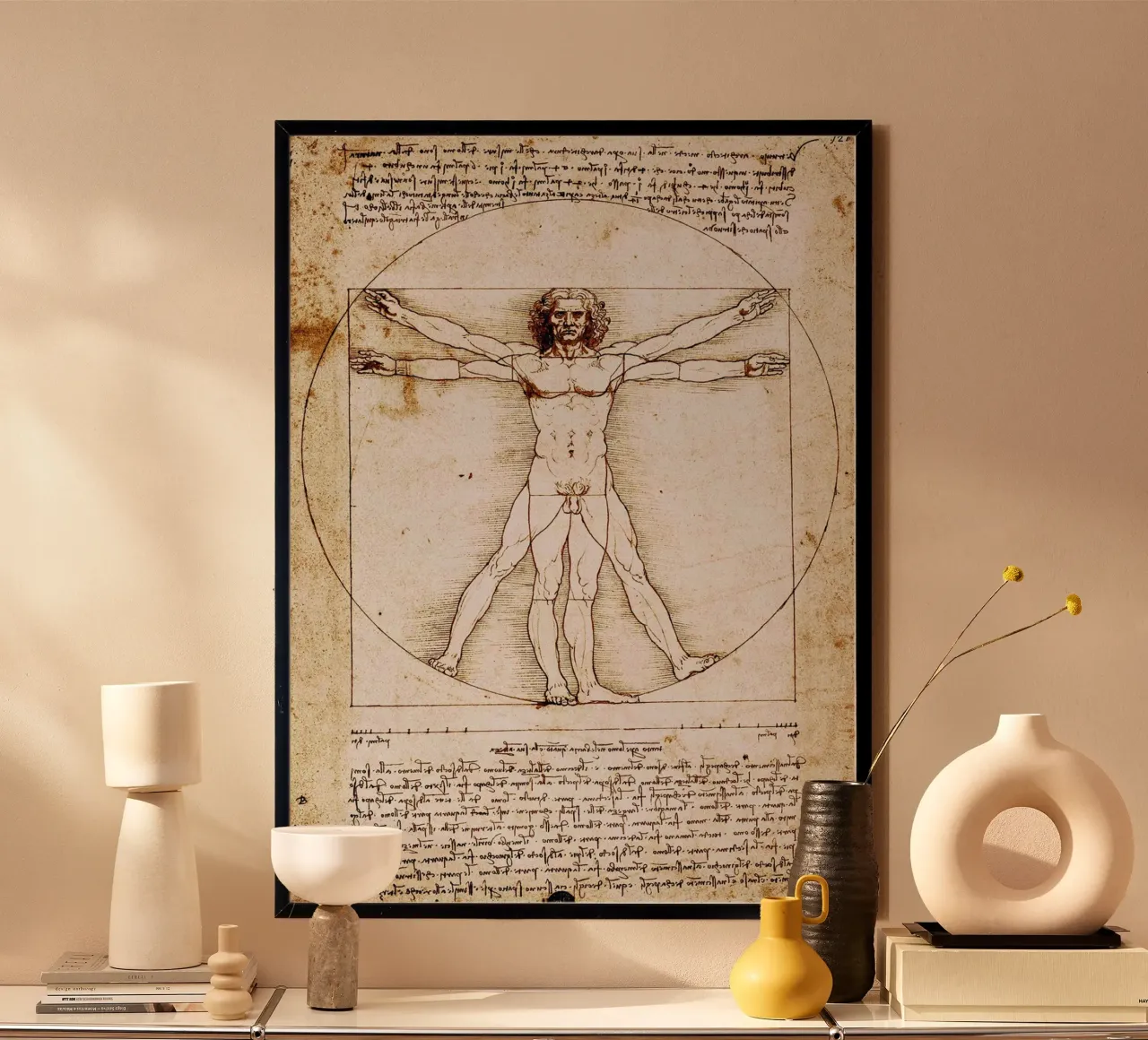 Uomo vitruviano I di Leonardo da Vinci poster da James McIntosh