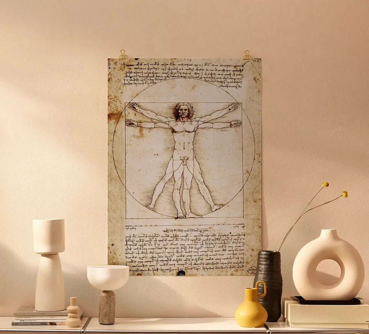 Uomo vitruviano I di Leonardo da Vinci poster da James McIntosh