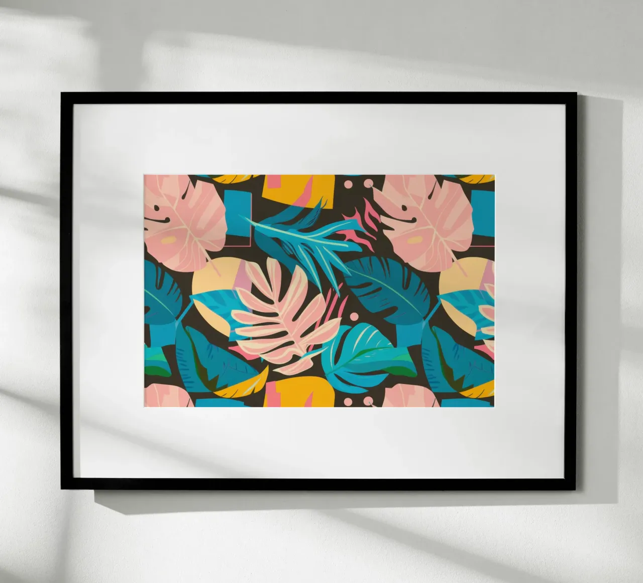 Foglie tropicali pastello poster da Wish Studio
