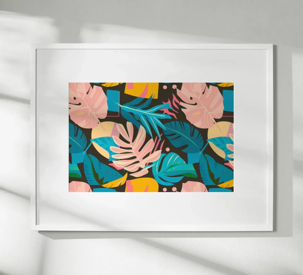 Foglie tropicali pastello poster da Wish Studio
