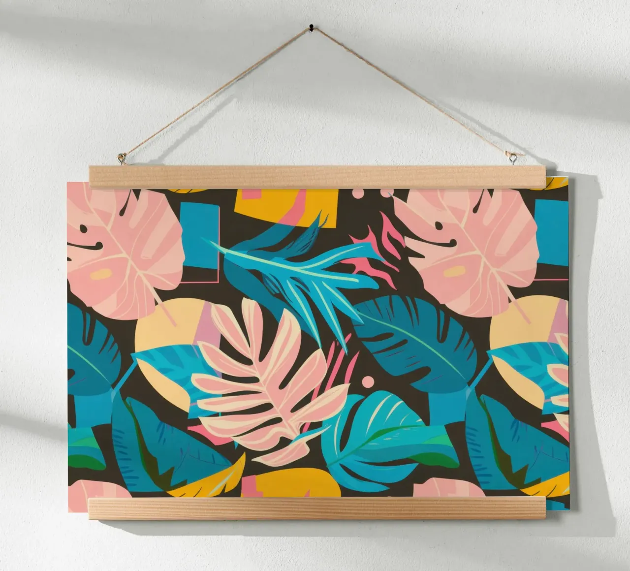 Foglie tropicali pastello poster da Wish Studio