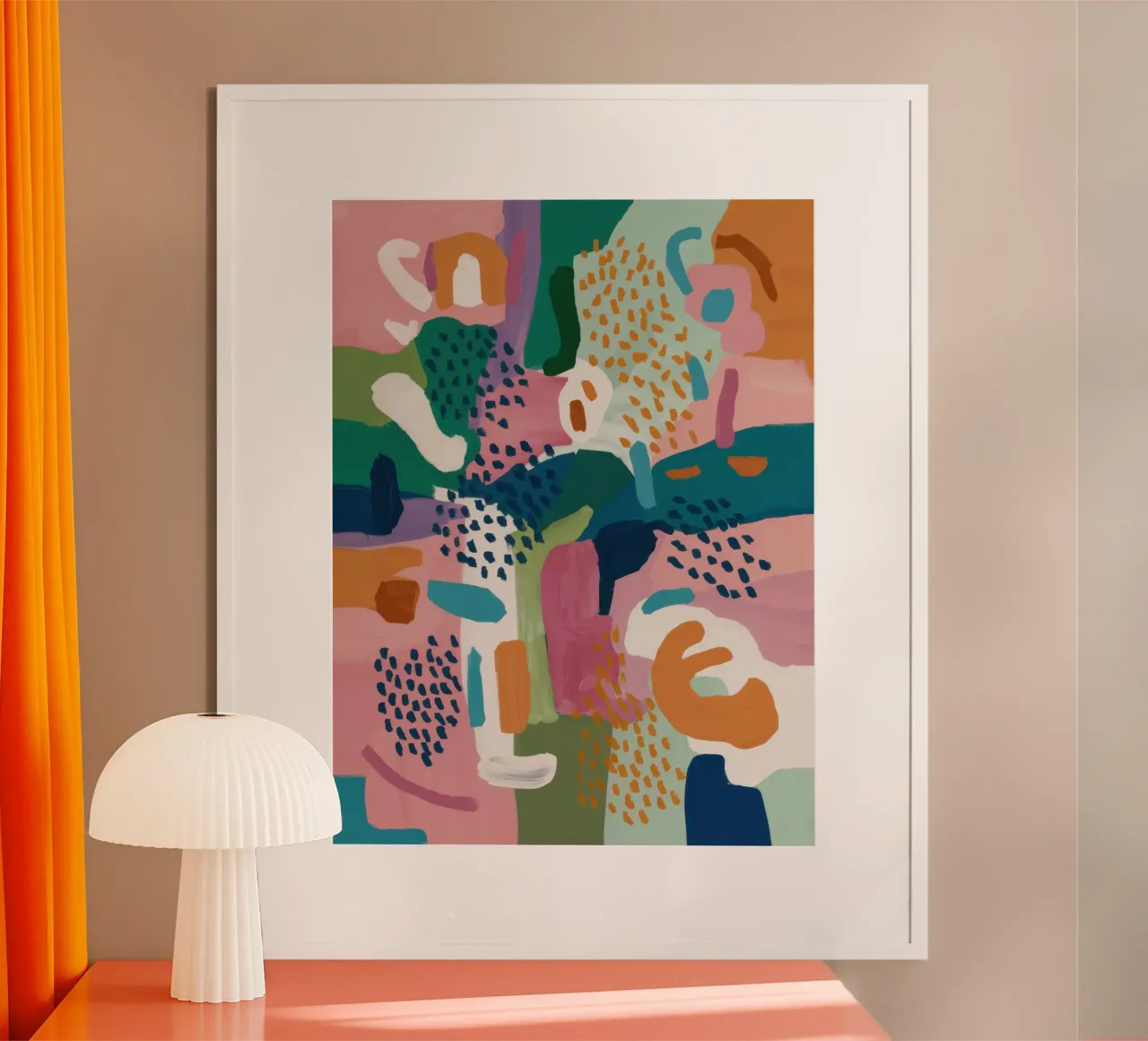 Lebendiges Papaya-Stillleben Poster von Wish Studio