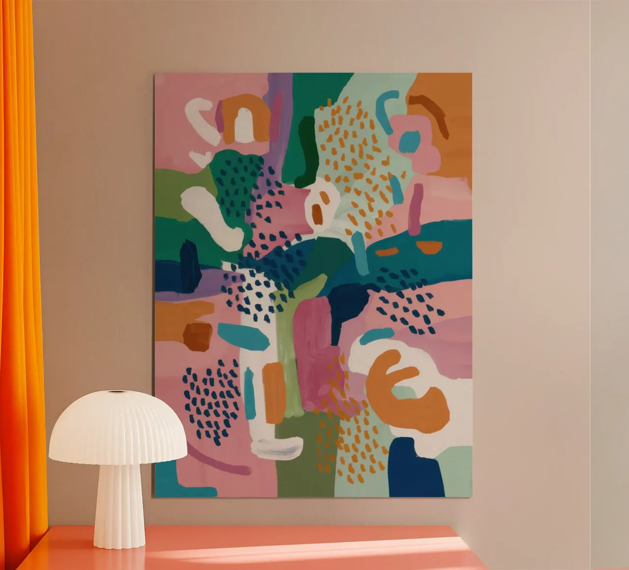 Lebendiges Papaya-Stillleben Poster von Wish Studio