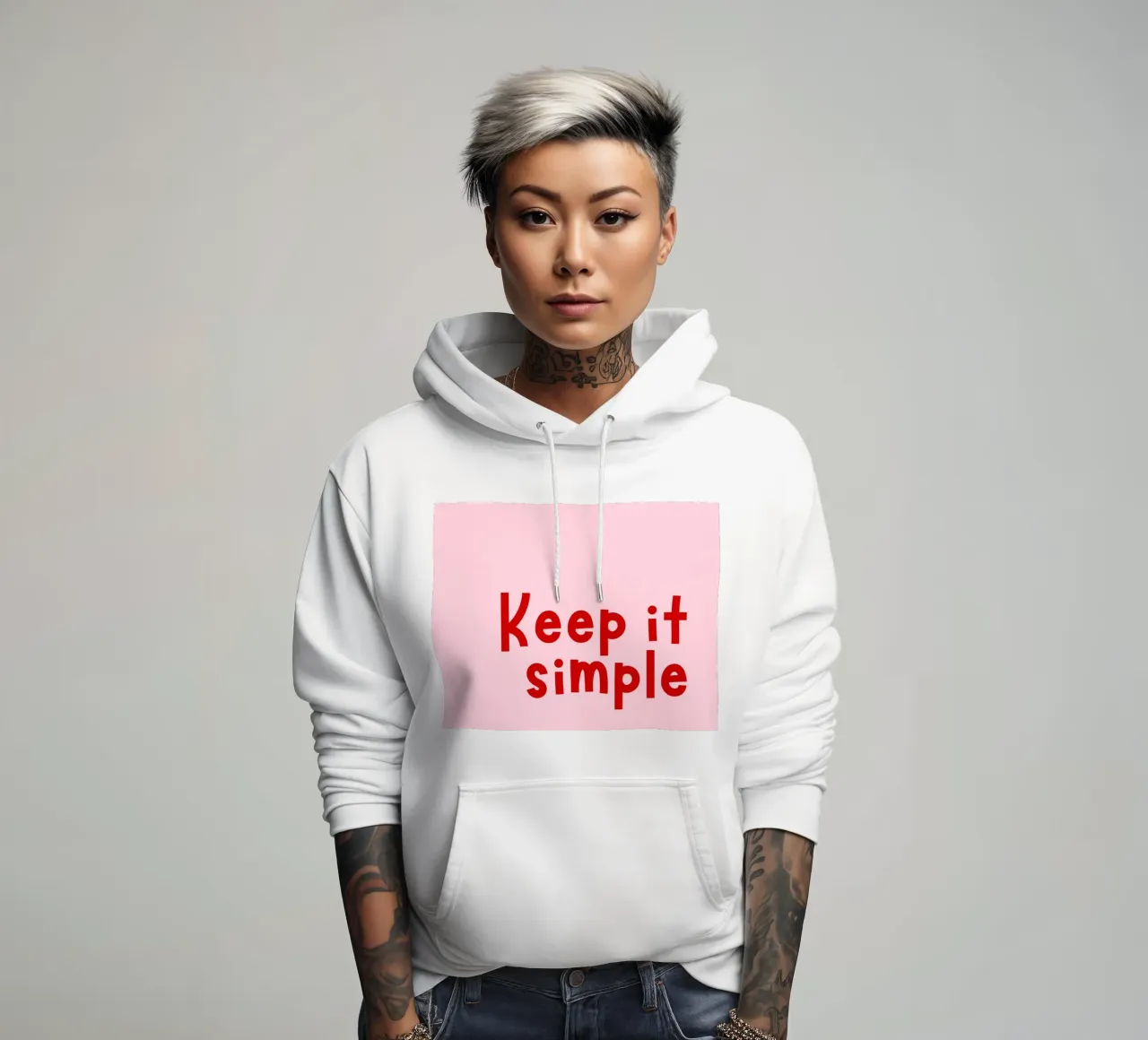 Keep it simple felpa con cappuccio da DigiWunderwerk