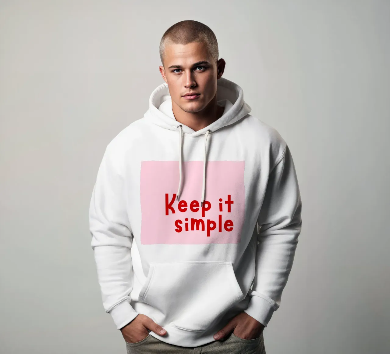 Keep it simple felpa con cappuccio da DigiWunderwerk