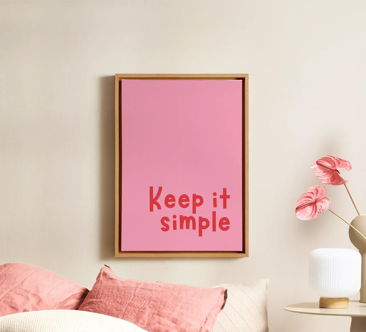 Keep it simple toile avec Caisse américaine de DigiWunderwerk