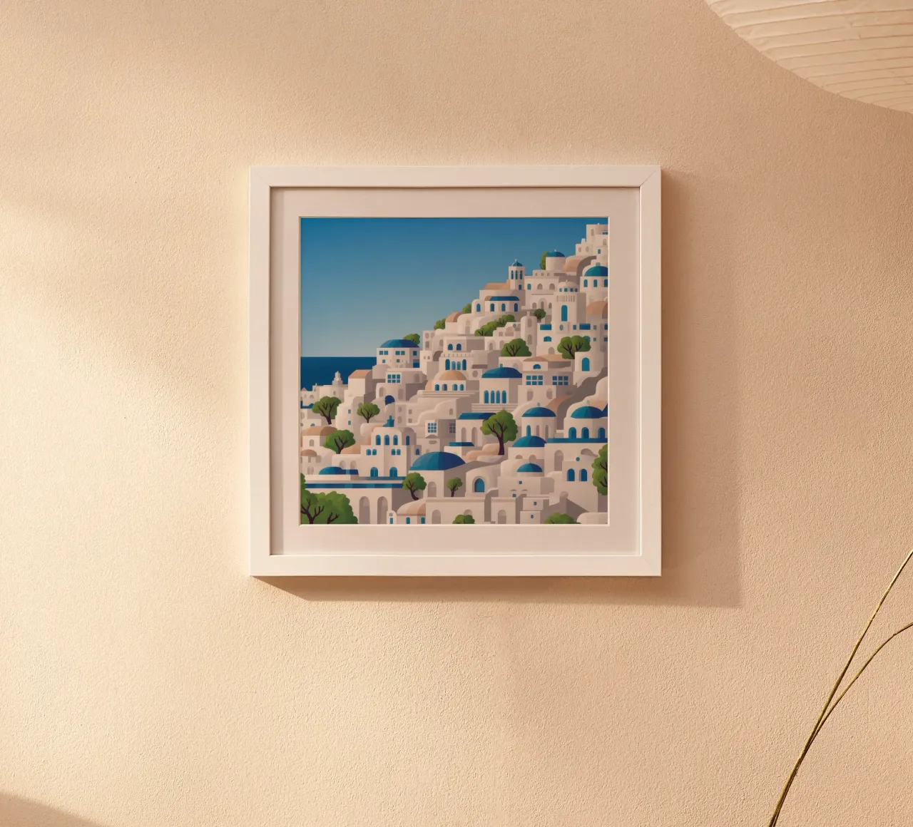 Santorini White Glory poster da Wish Studio