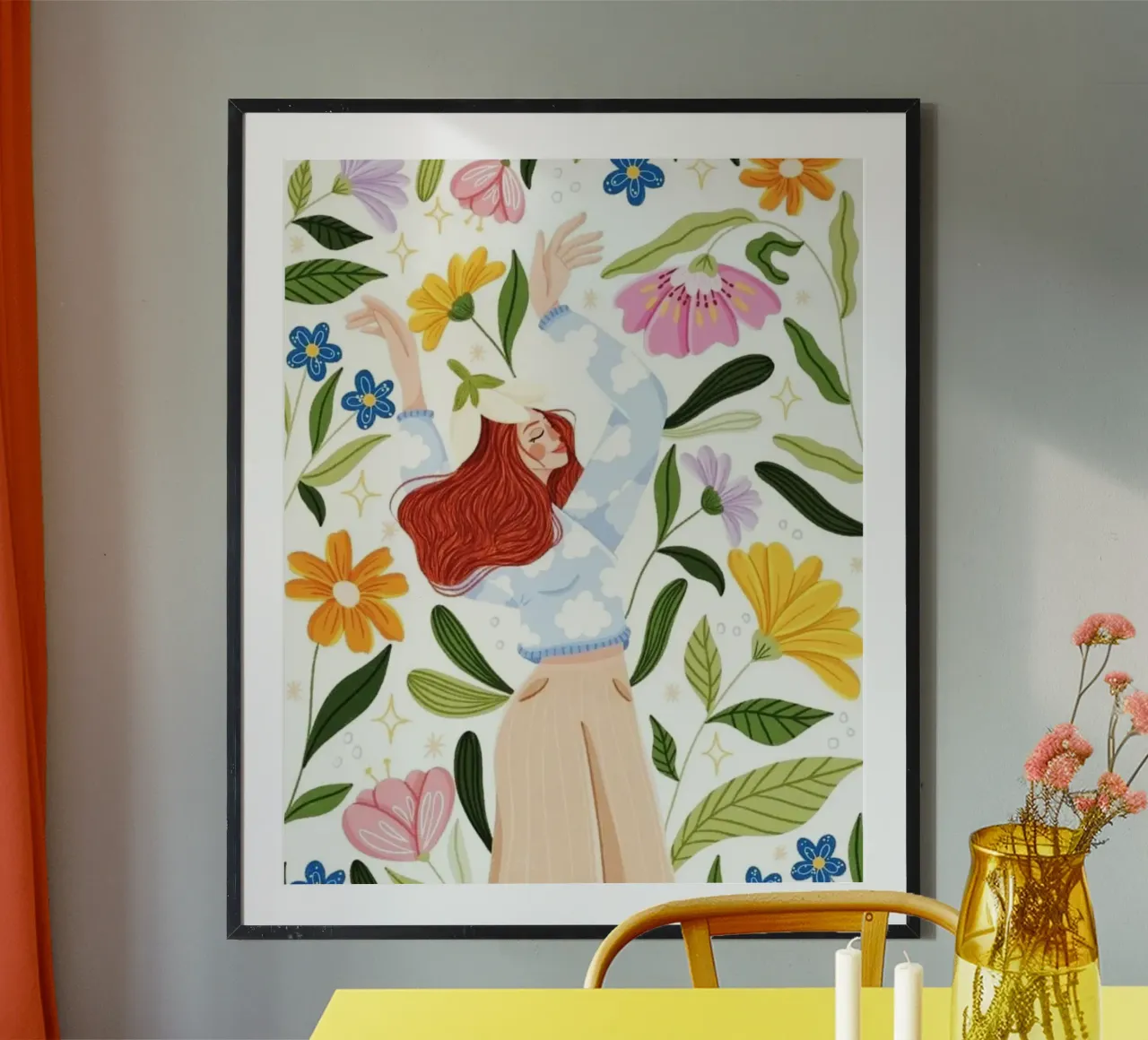 girl in leaf poster da firmana
