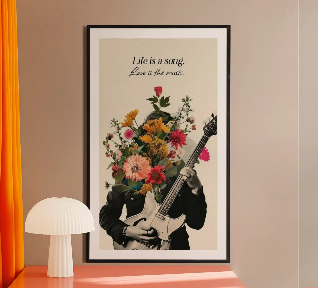 guitarist and flower poster da sunity