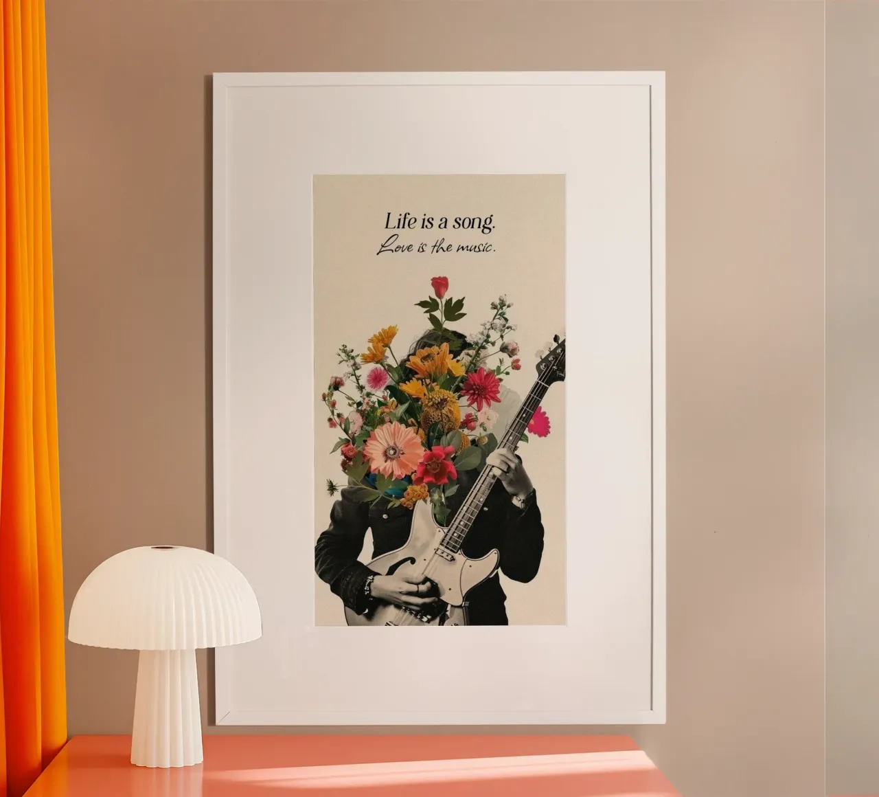 guitarist and flower poster da sunity