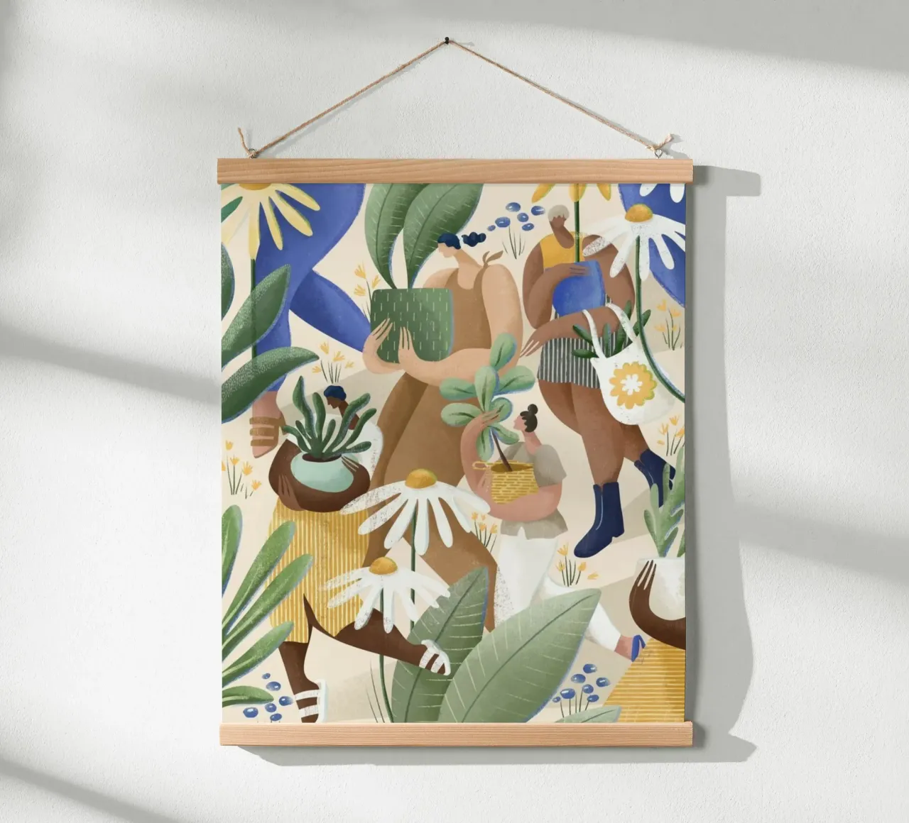 people walking in the forest poster con telaio in alluminio da firmana