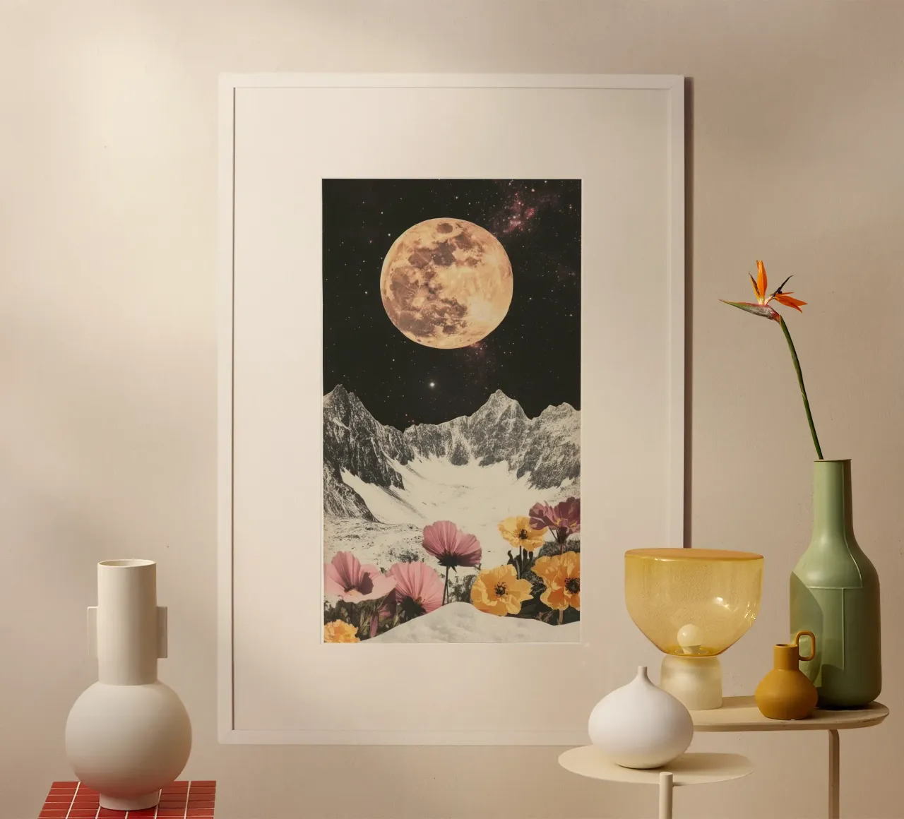 flower and moon poster da sunity