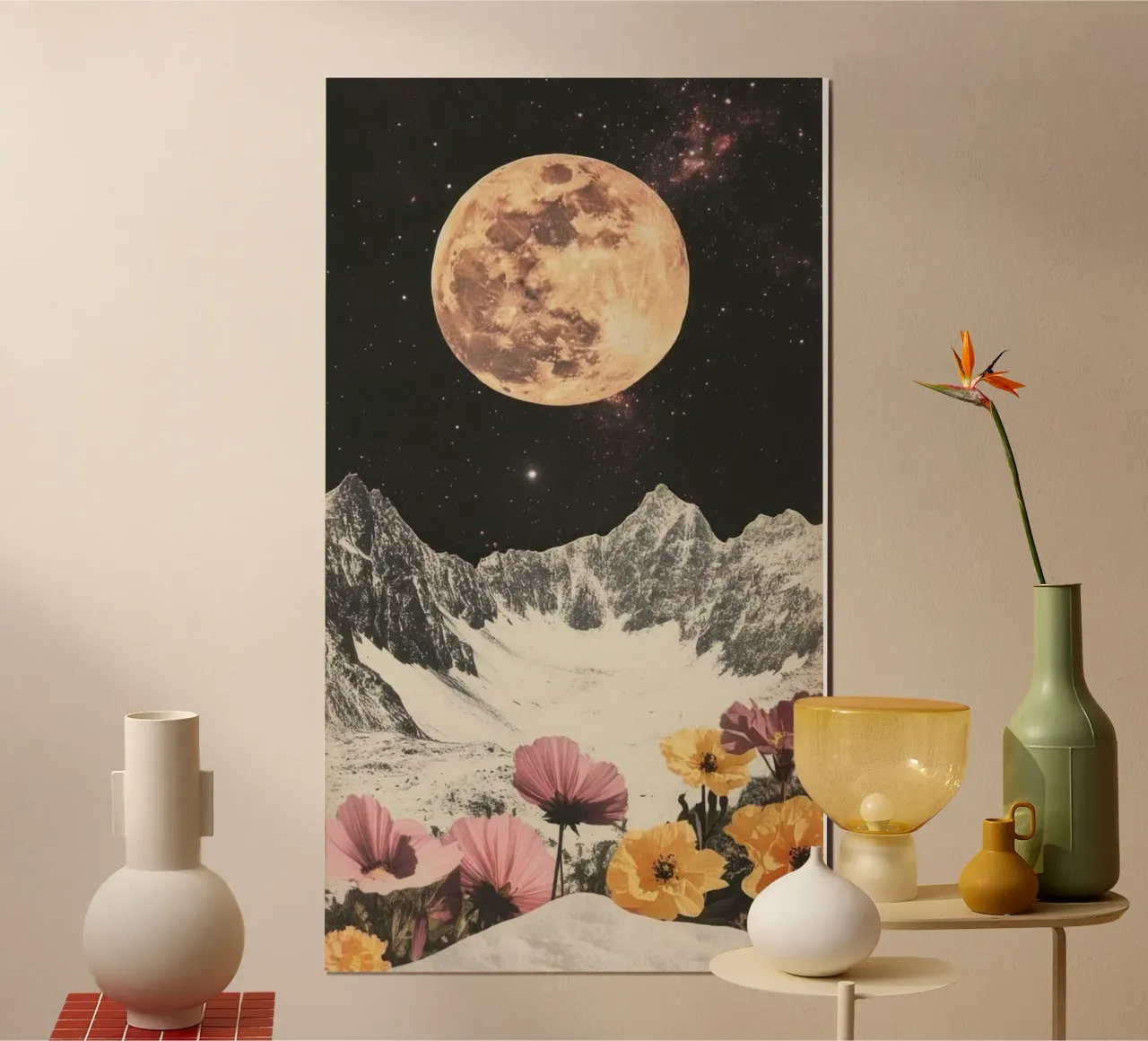 flower and moon poster da sunity