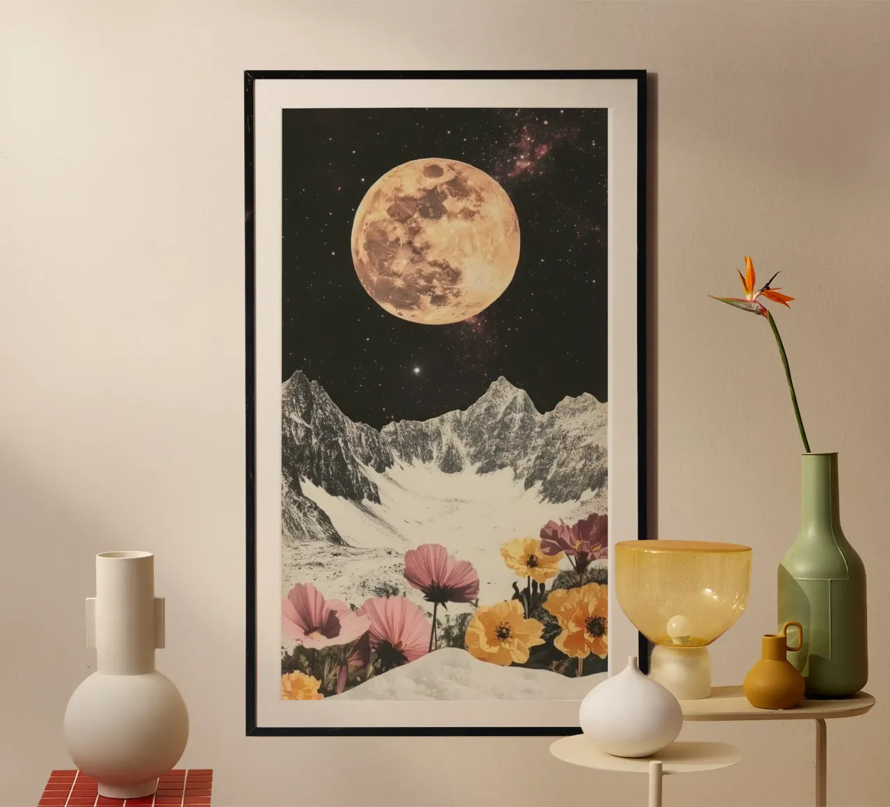 flower and moon poster da sunity