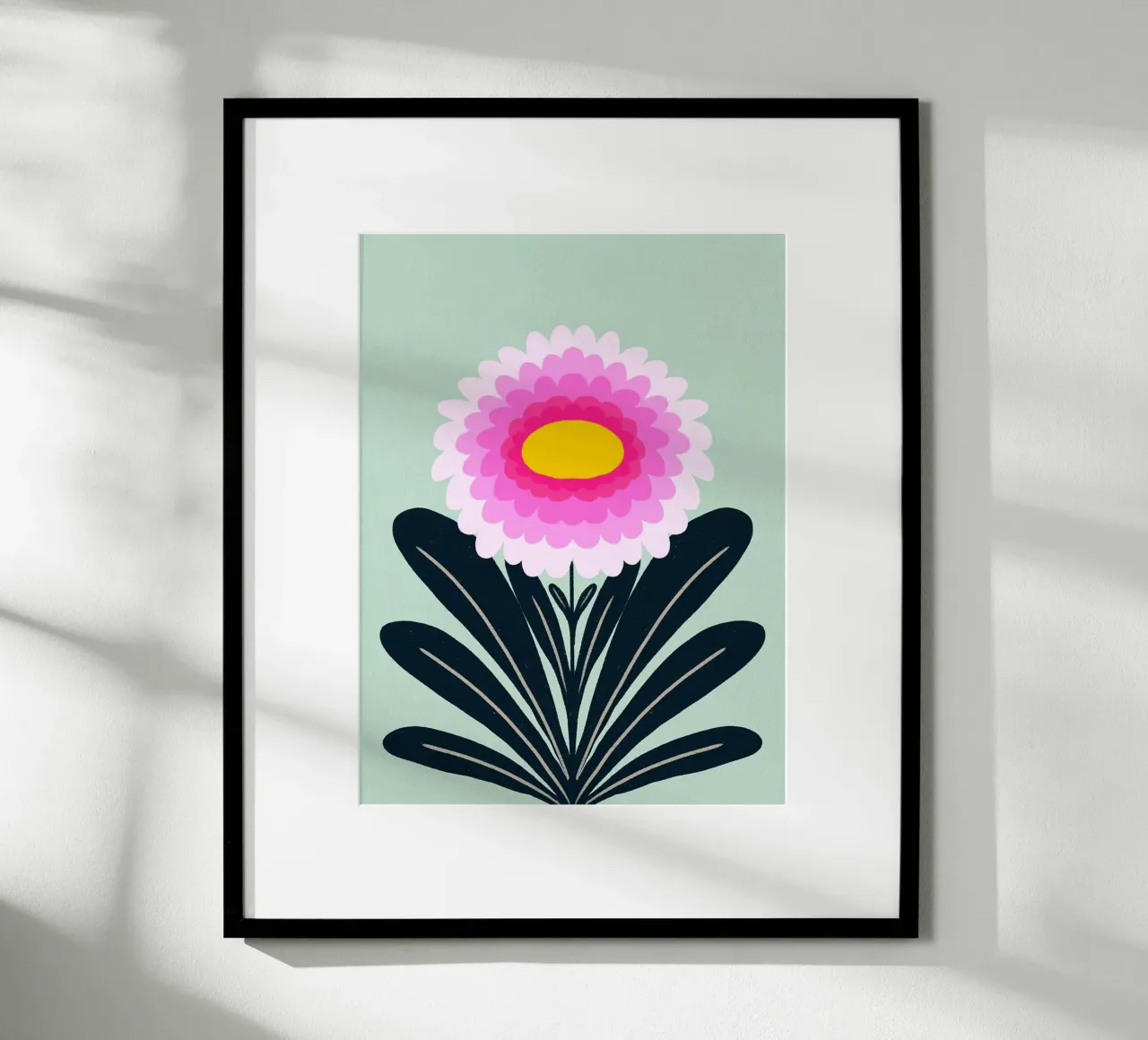 Illustrazione di crisantemo rosa poster da Hiroto Mori