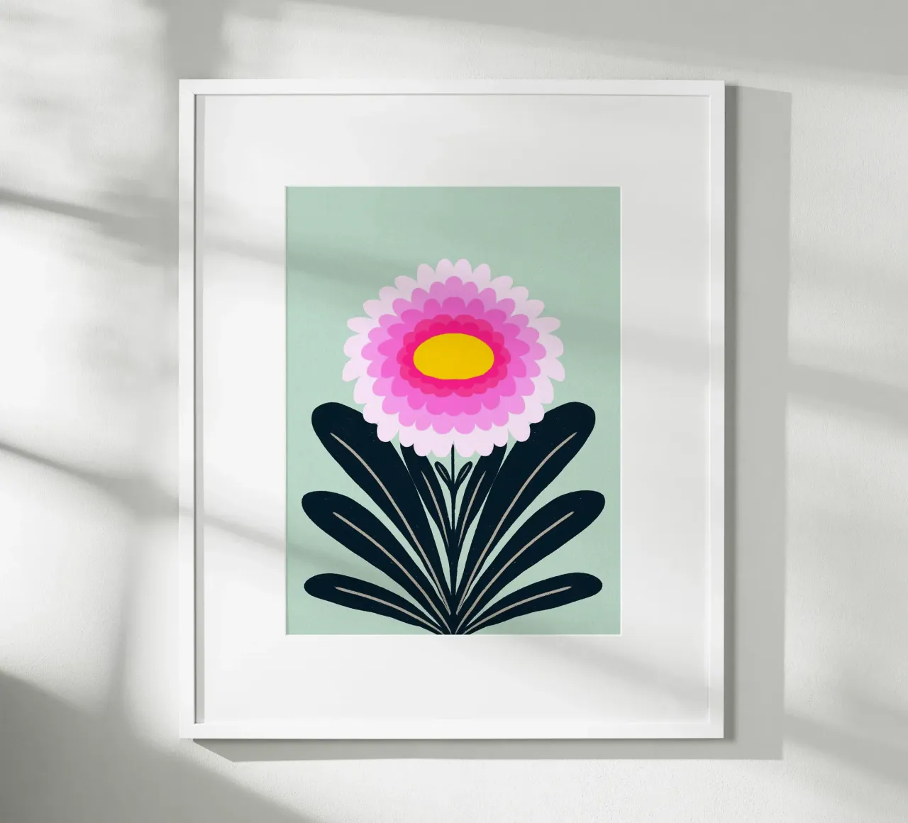 Illustrazione di crisantemo rosa poster da Hiroto Mori