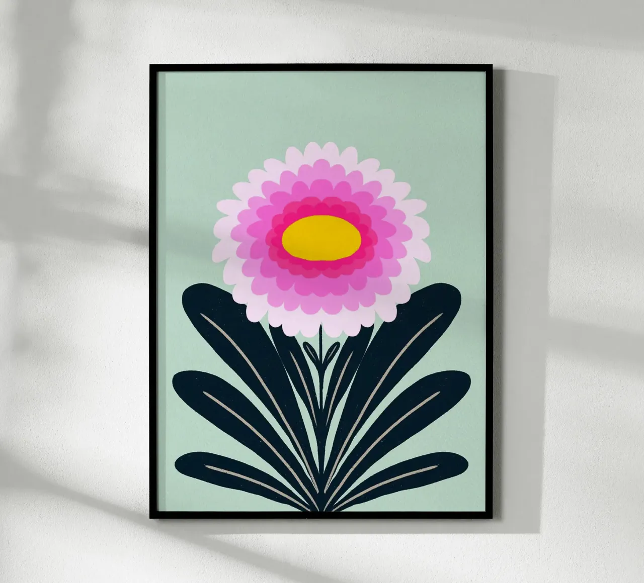 Illustrazione di crisantemo rosa poster da Hiroto Mori