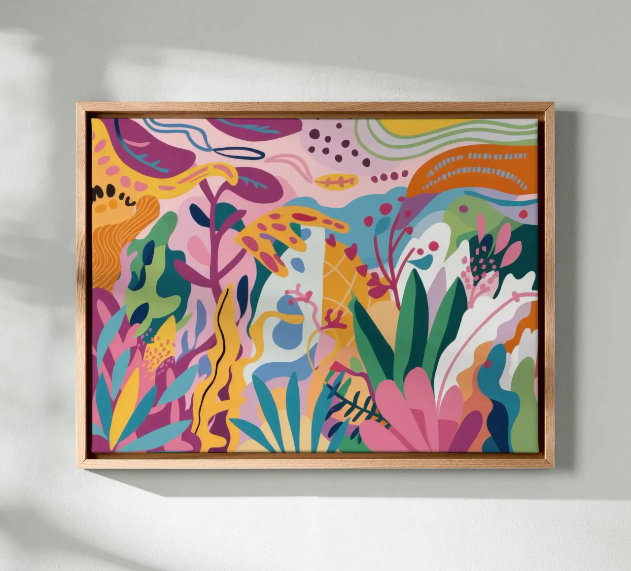 Psychedelische menselijke natuur canvas met Baklijst van Wish Studio