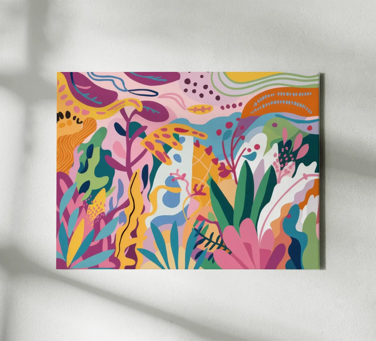 Psychedelische menselijke natuur canvas met Baklijst van Wish Studio