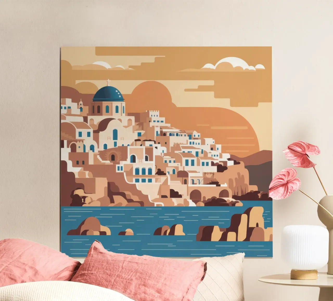 Santorini Sunset Hues poster da Wish Studio
