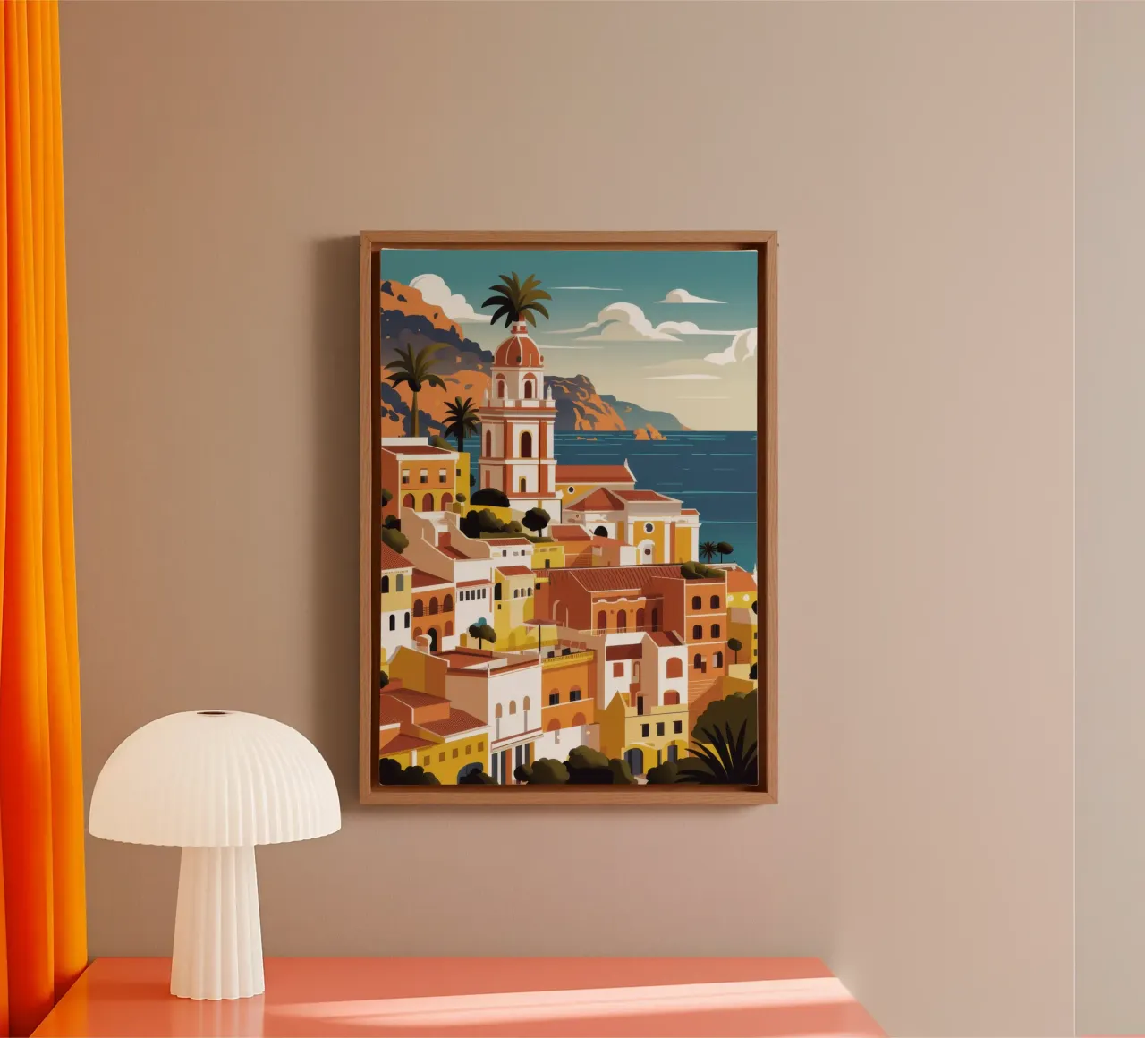 Positano Sunny Charm tela con Cornice a cassetta da Wish Studio