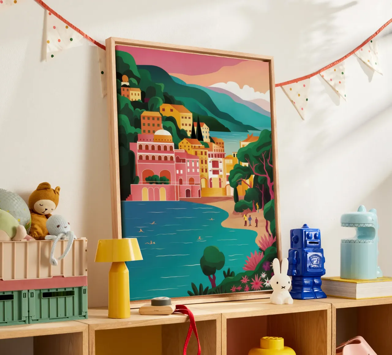 Baai van rust canvas met Baklijst van Wish Studio