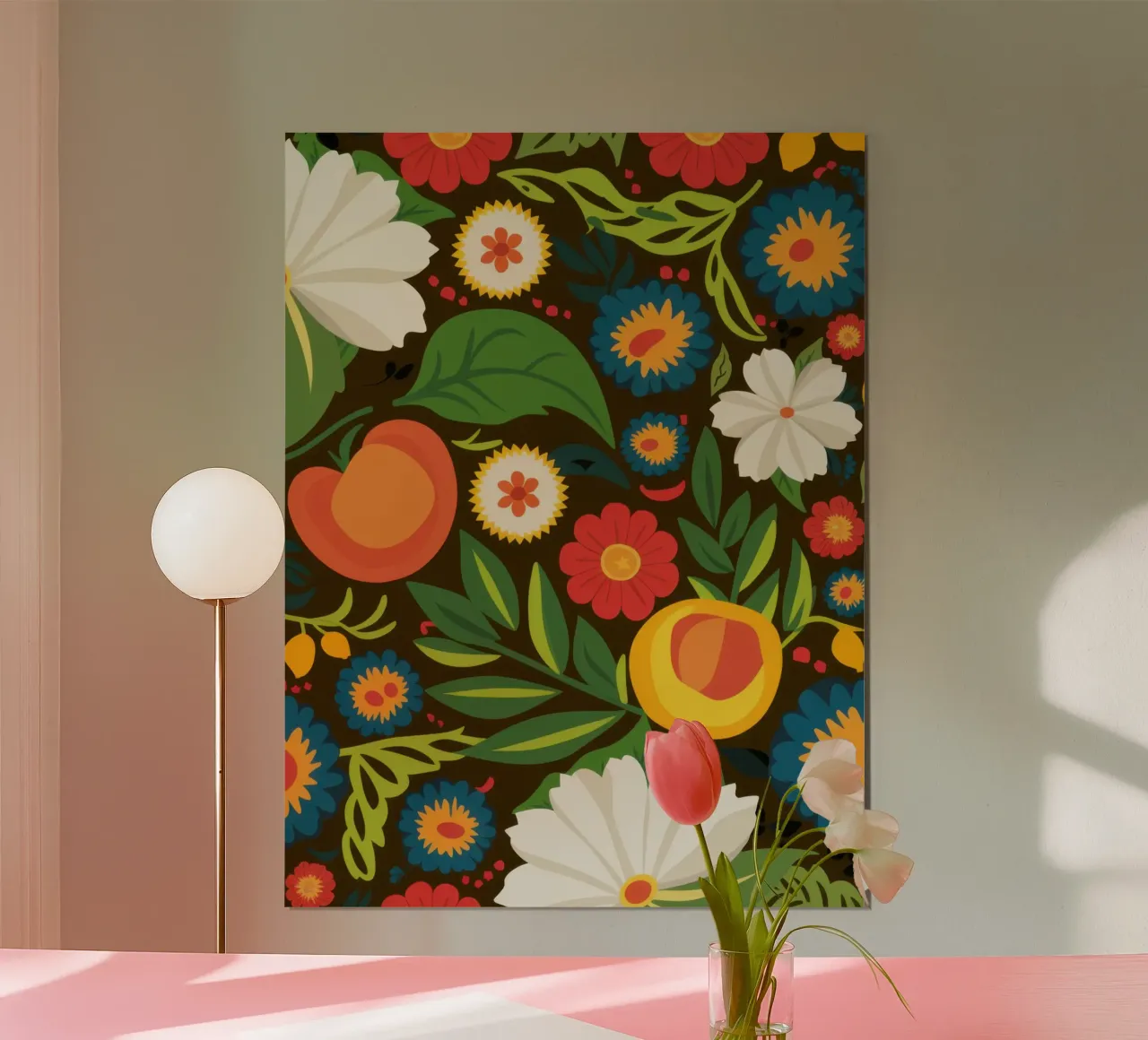 Modello Orchard Bloom poster con telaio in plastica da Wish Studio
