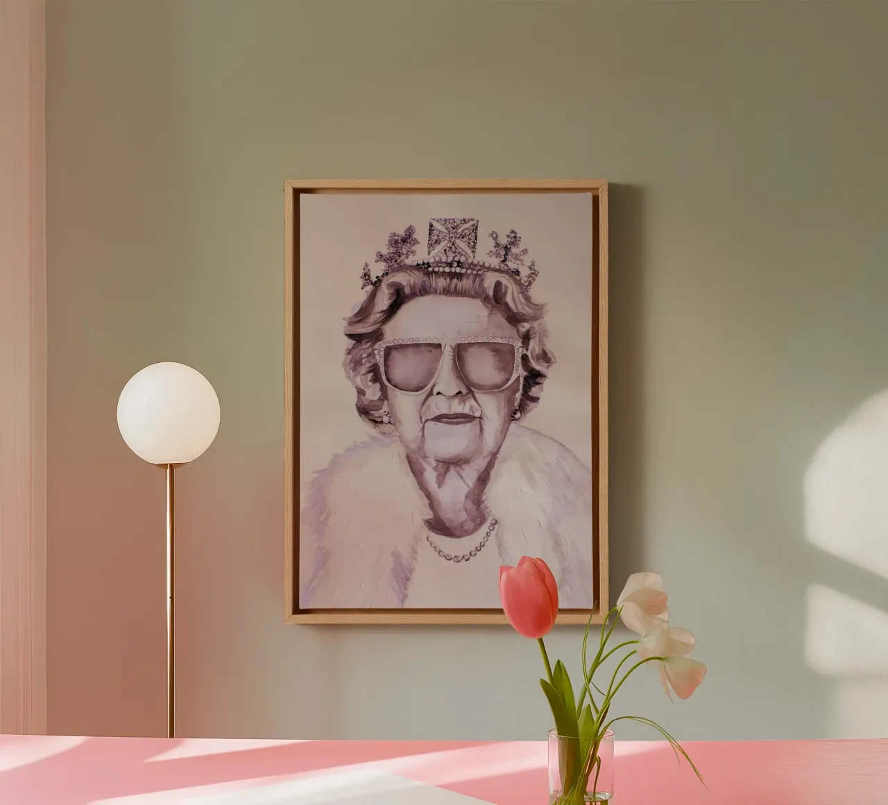 IHRE MAJESTÄT Leinwand mit Schattenfugenrahmen von Adele.Grace