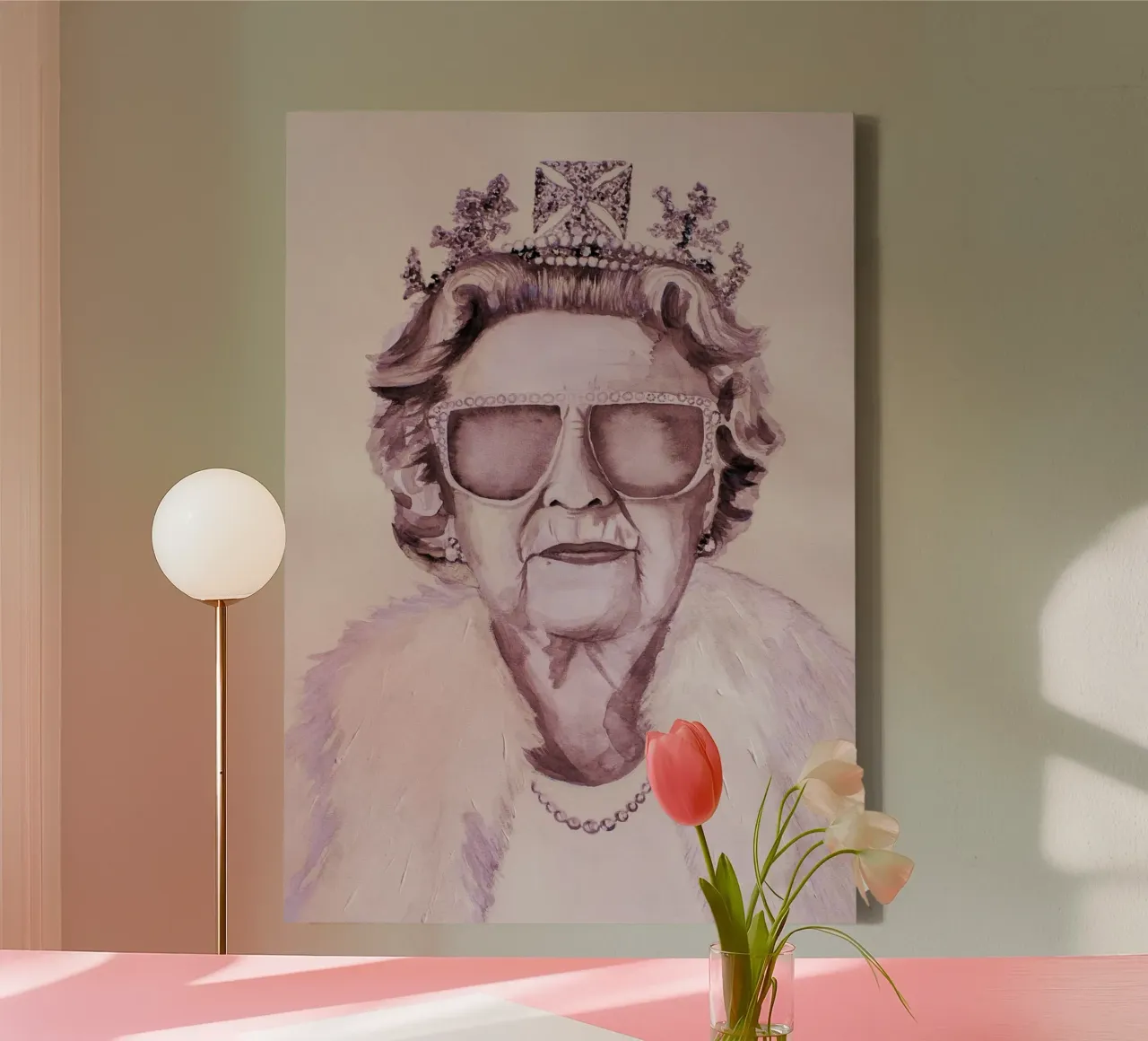 IHRE MAJESTÄT Leinwand mit Schattenfugenrahmen von Adele.Grace