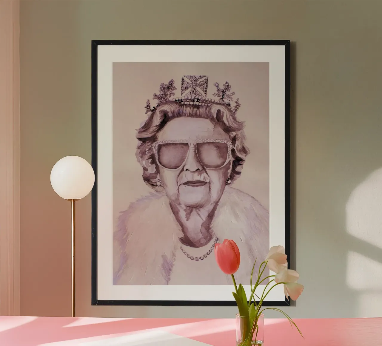 SUA MAESTÀ poster con telaio in alluminio da Adele.Grace