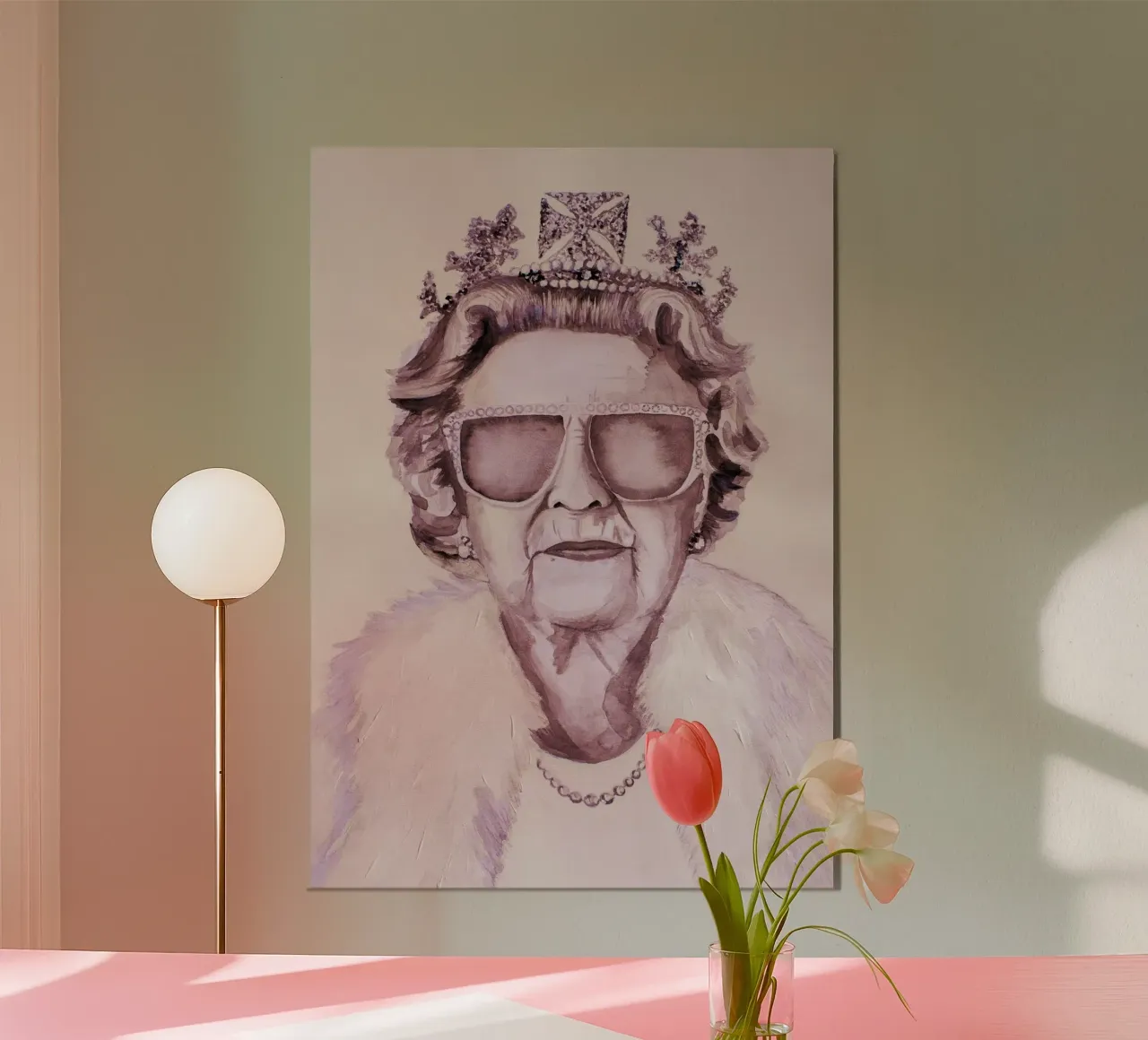 SUA MAESTÀ poster con telaio in alluminio da Adele.Grace