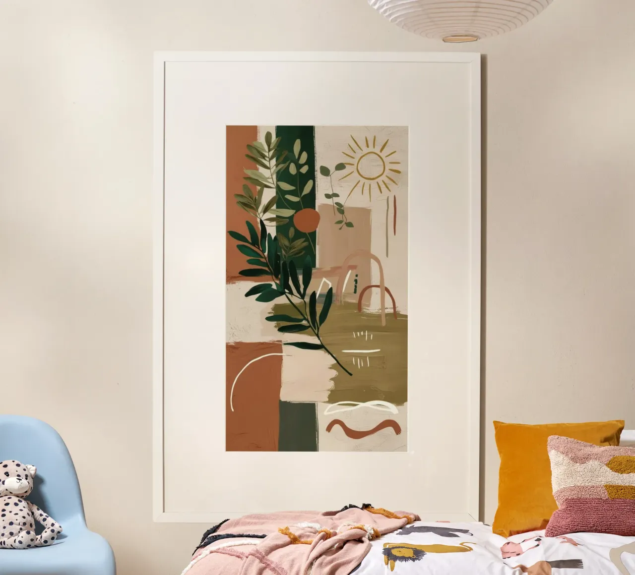 art line the morning poster con telaio in legno da panada