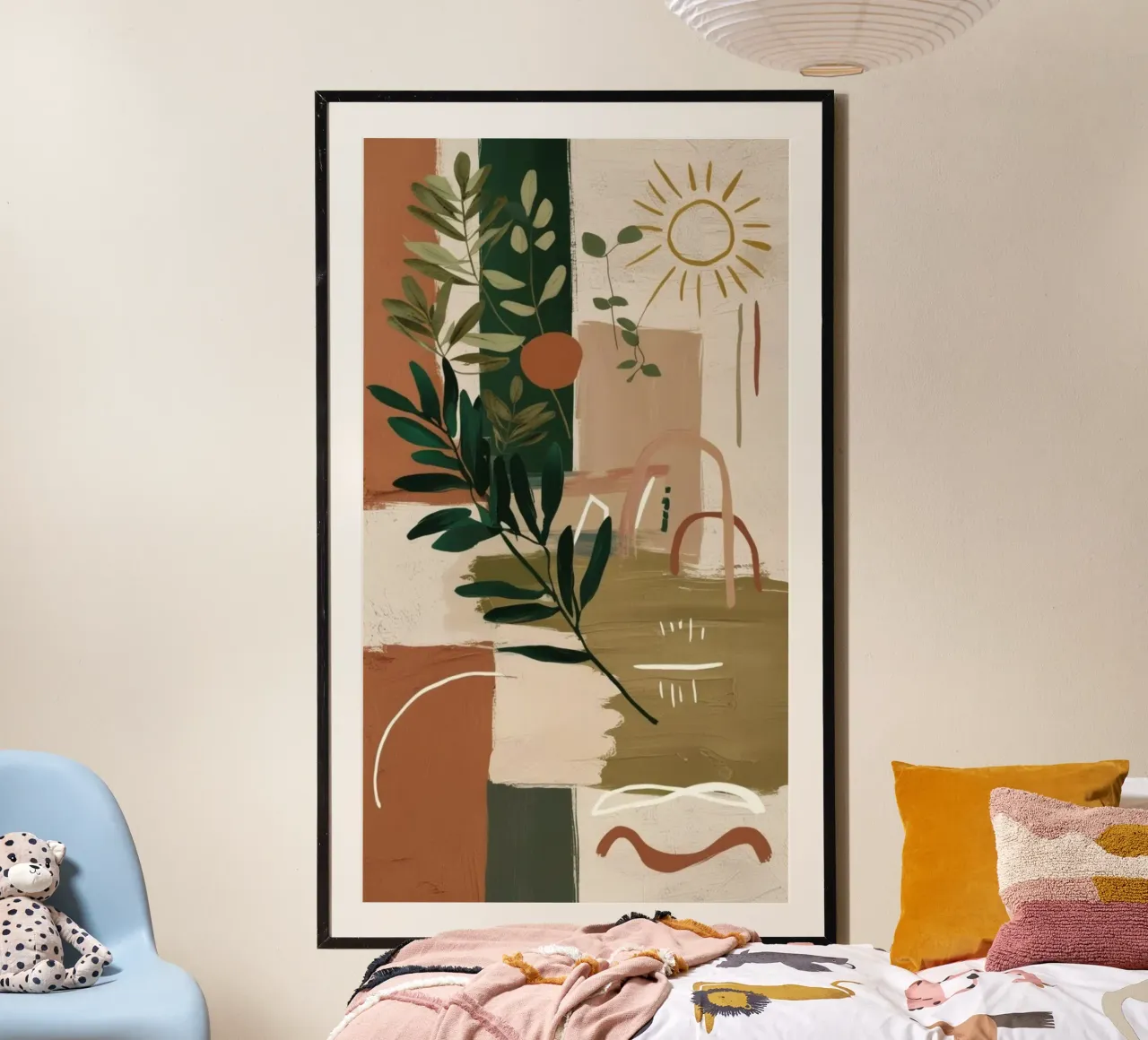 art line the morning poster con telaio in legno da panada