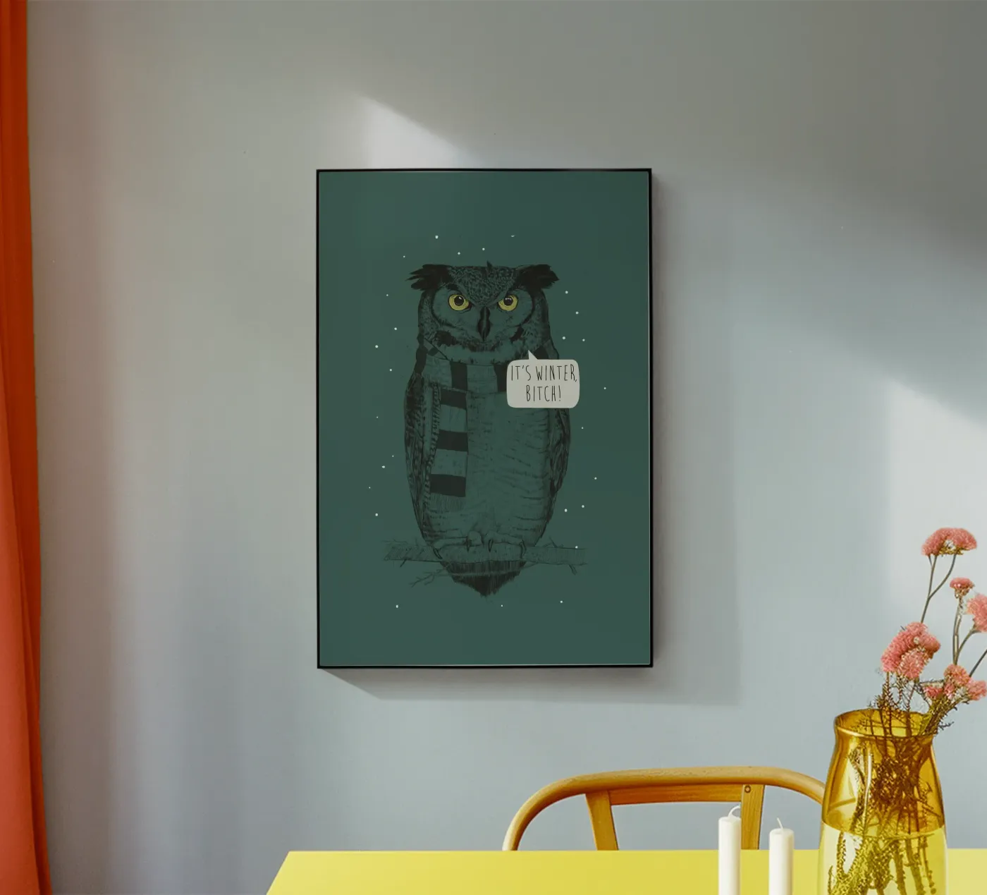 It's winter, bitch Acryl-Glas von Balazs Solti