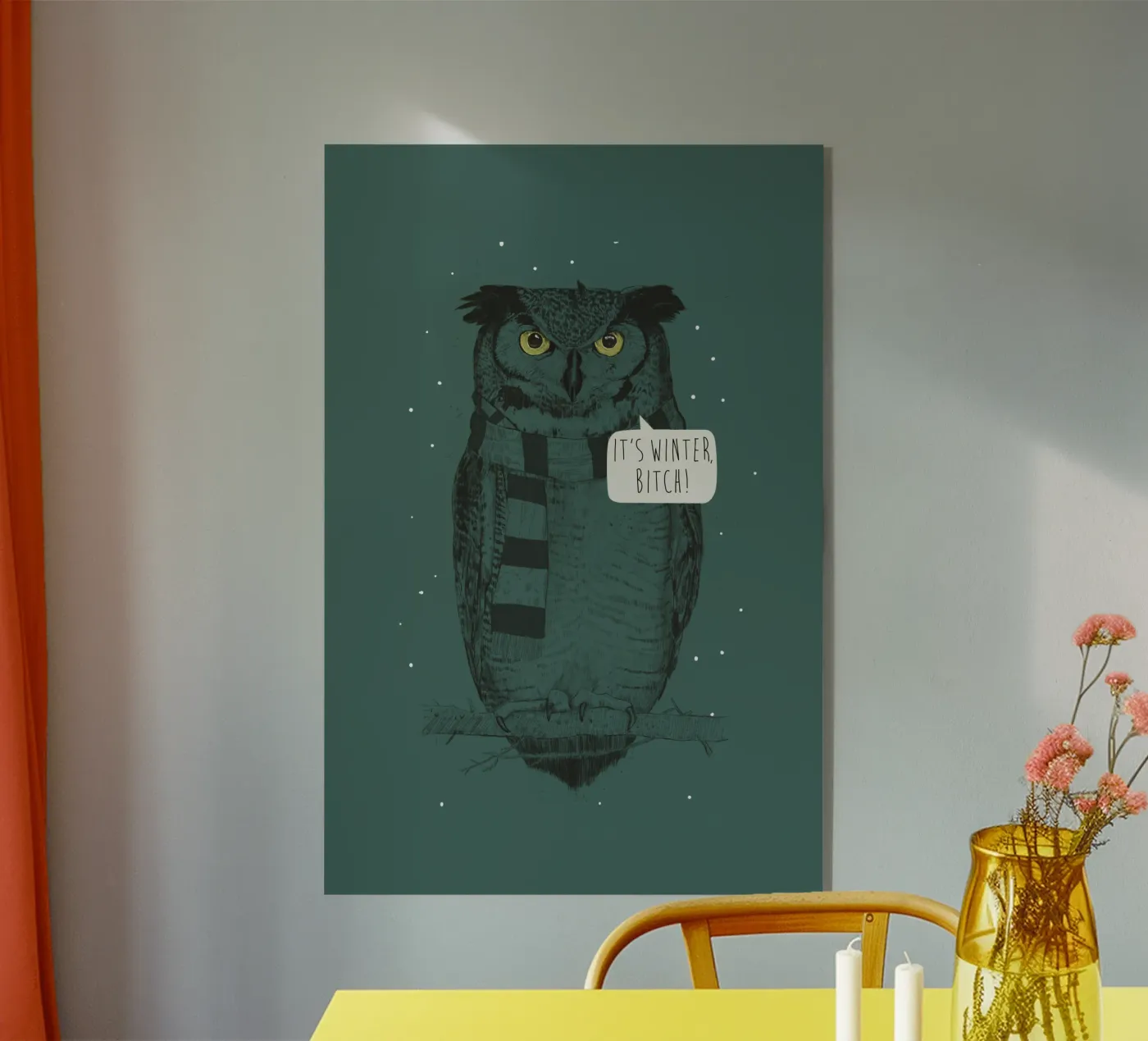 It's winter, bitch Acryl-Glas von Balazs Solti