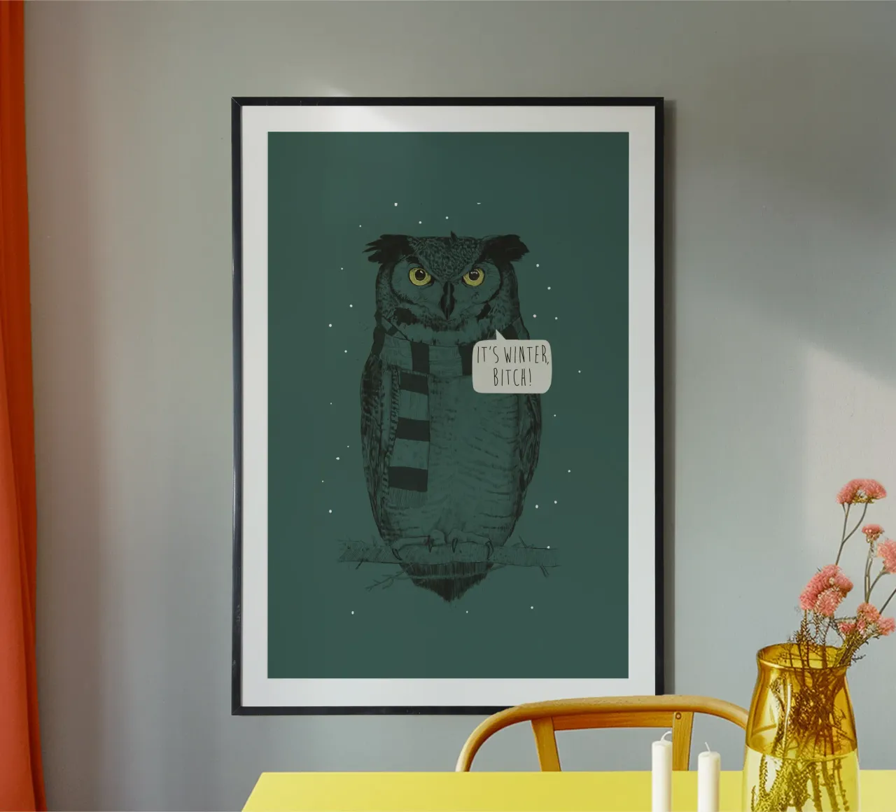 It's winter, bitch poster da Balazs Solti