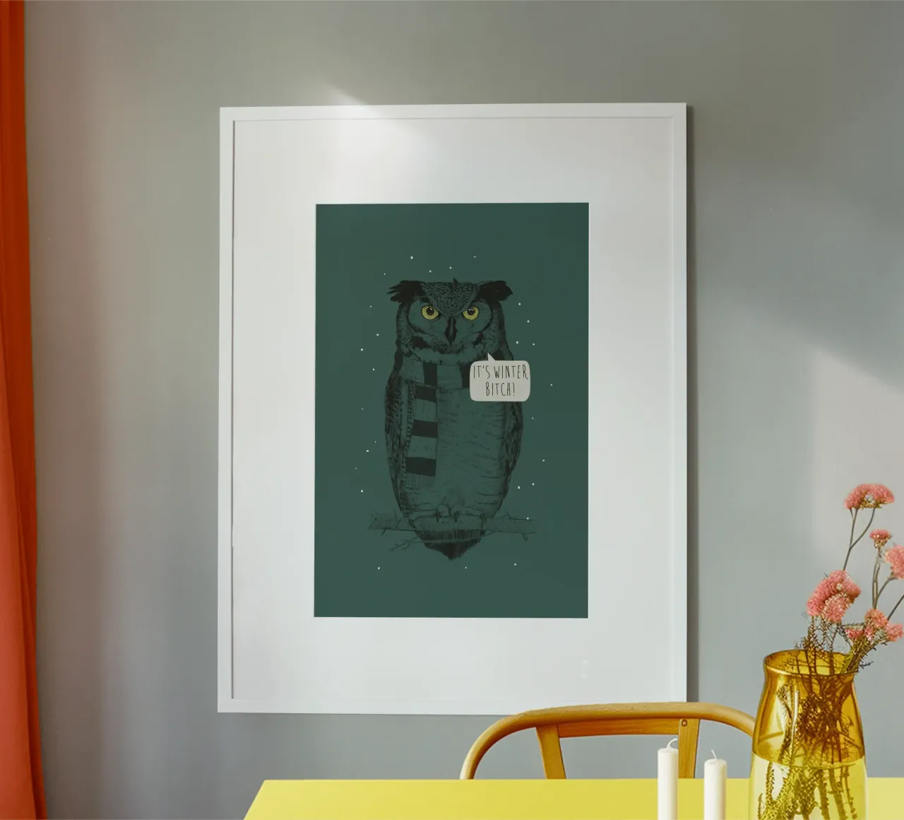 It's winter, bitch poster da Balazs Solti