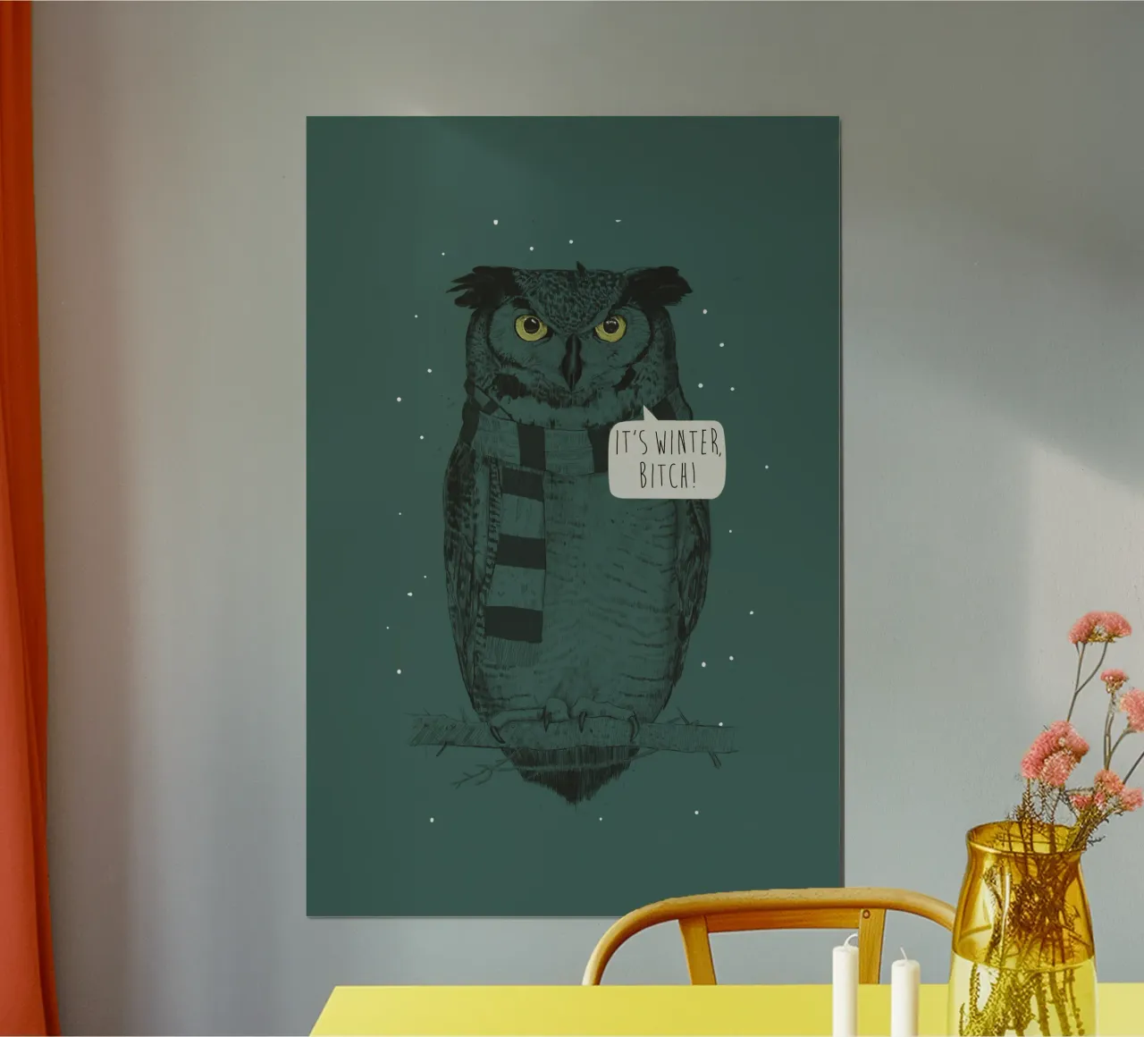 It's winter, bitch poster da Balazs Solti