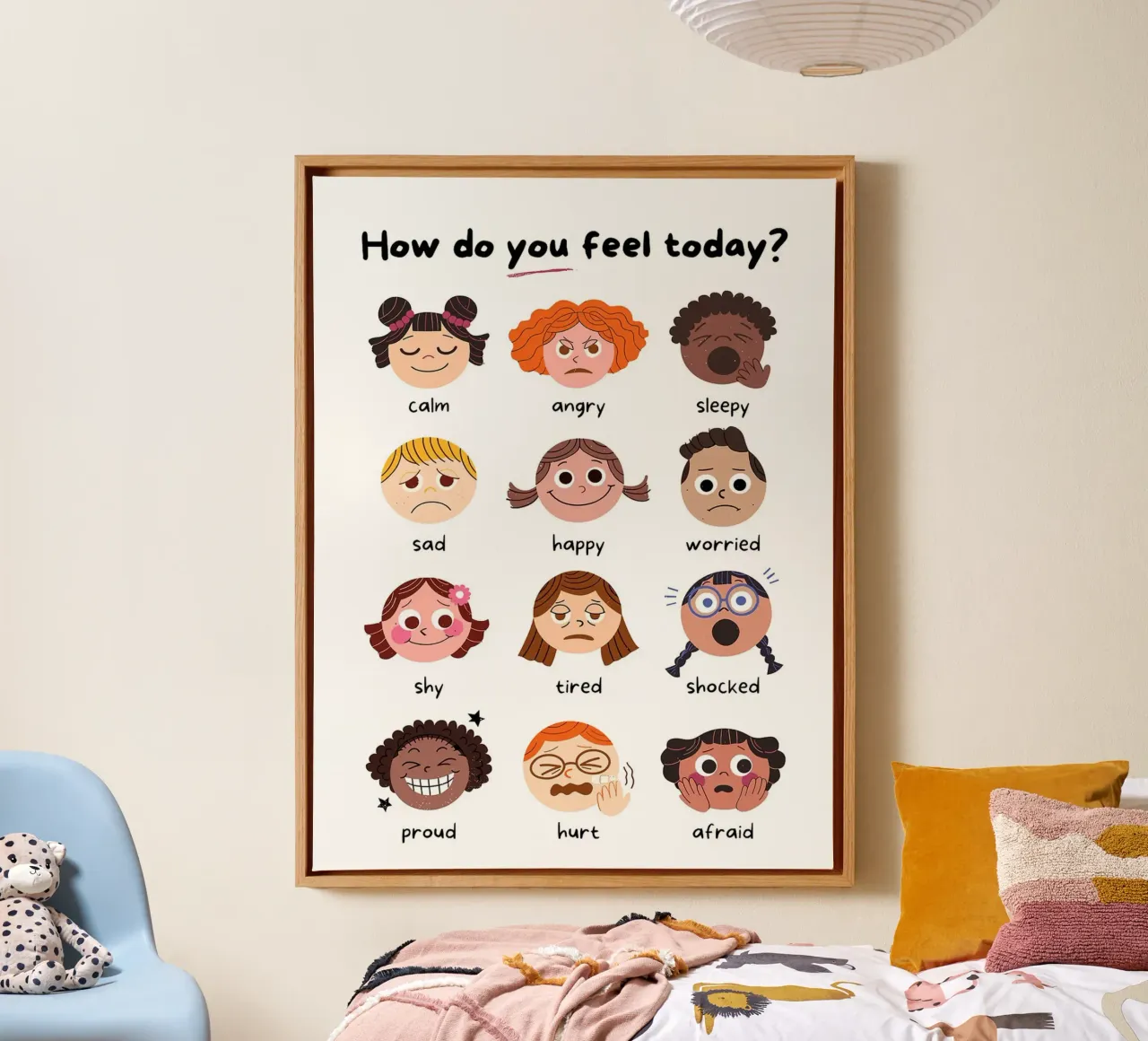 Emotions Chart canvas with Floater frame by Misaki Yamaguchi