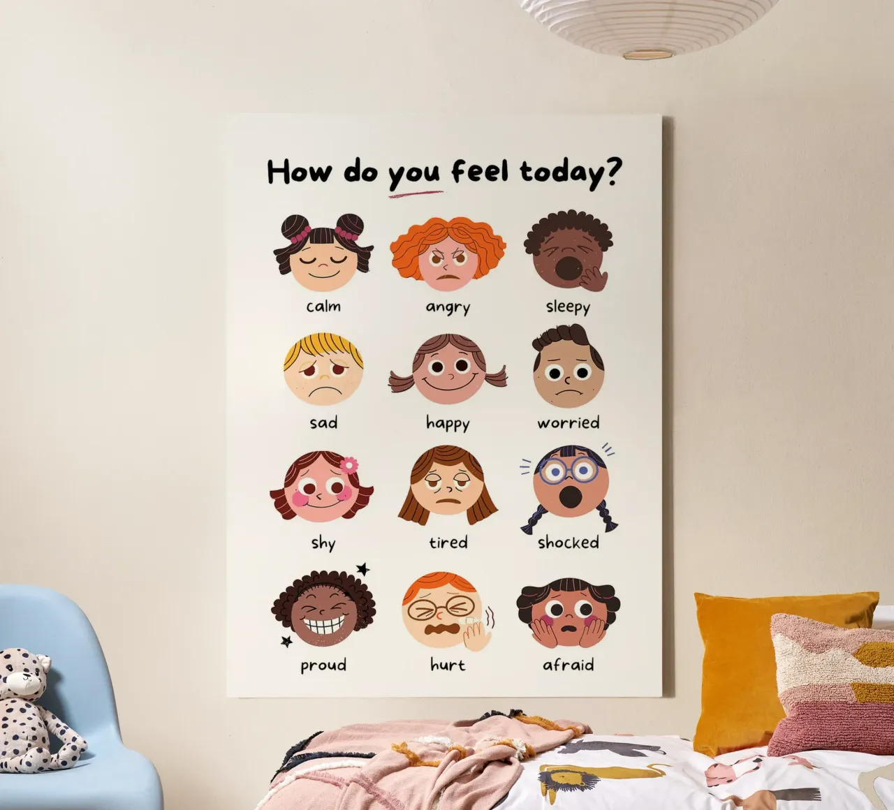 Emotions Chart canvas with Floater frame by Misaki Yamaguchi