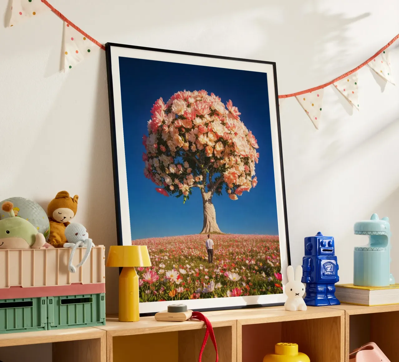 giant tree rose poster con telaio in legno da melts